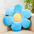 Kcvvcr Blue Flower Pillow, 19.6" Cute Flower Shaped Floor Pillow, Aesthetic by Kcvvcr