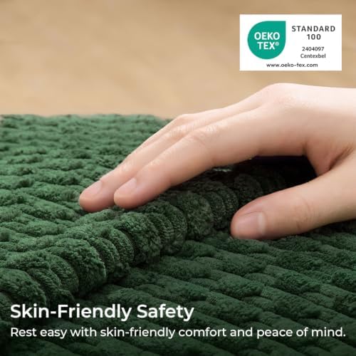 Kevin Textile Soft Corduroy 20"x54" Body Pillow Cover 1 Pack, Dark Green - Image 2