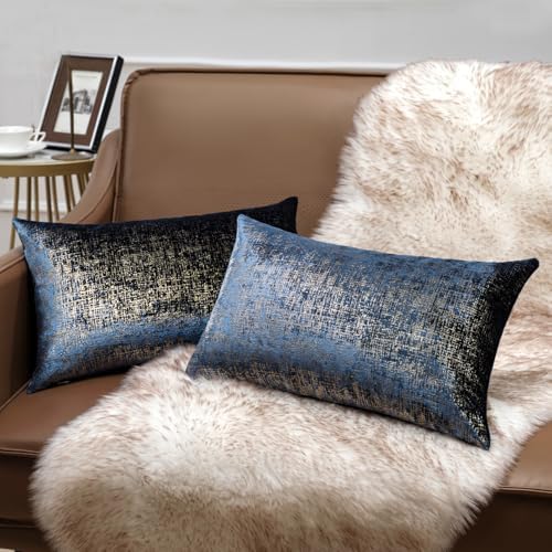 Phantoscope Pack of 2 Sparkling Velvet Decorative Solid Throw Decorative Pillow by Phantoscope