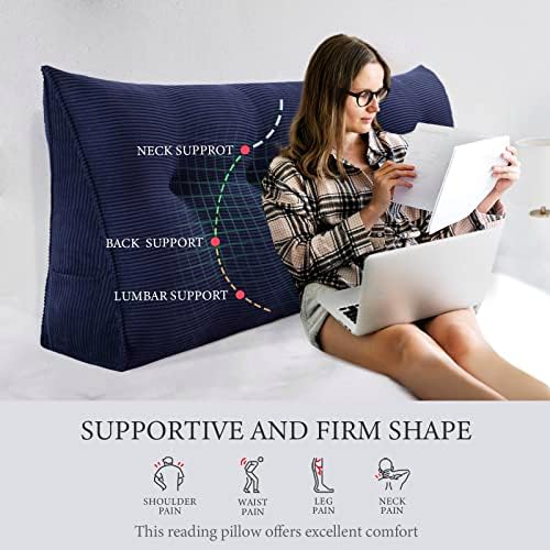 Headboard Pillow Queen, Wedge Pillow Headboard Headrest - Image 2