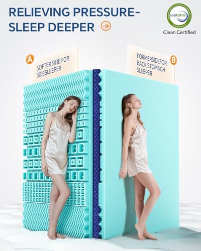 BEDELITE Dual Layer Full Size Memory Foam Mattress Topper - Image 3