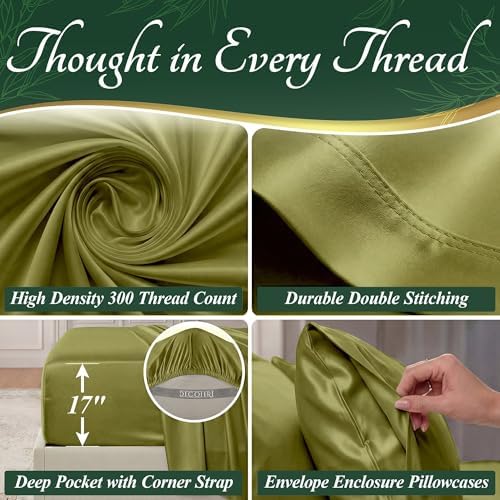 DECOLURE 100% Viscose Derived from Bamboo Sheets King Size, Luxury 6 Pc Set - Image 4