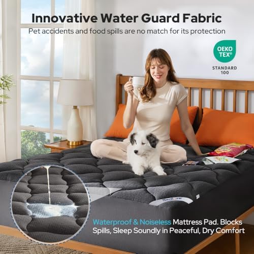 BEDLORE Waterproof King Mattress Pad, Breathable Mattress Protector - Image 2