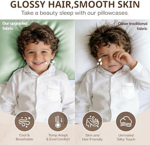 MR&HM 13"x18" Travel Pillowcase 2 Pack, Cooling & Breathable, Sage Green - Image 4