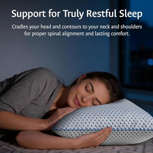Adjustable Cooling Gel Memory Foam Pillows Queen Size Set of 2 - Image 3