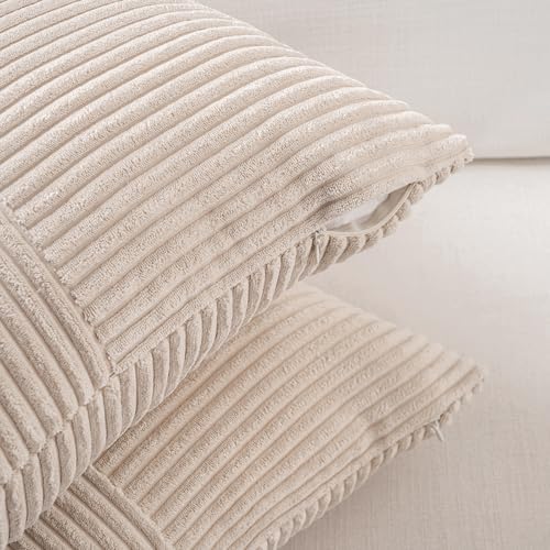 Fancy Homi 2 Packs Tan Lumbar Decorative Throw Pillow Covers 16x26 Inch - Image 4