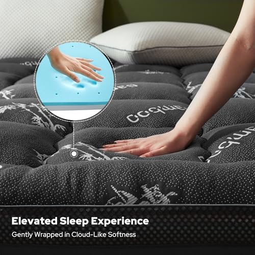 BEDLORE 4 Inch Dual Layer Memory Foam Mattress Topper Full - Image 4