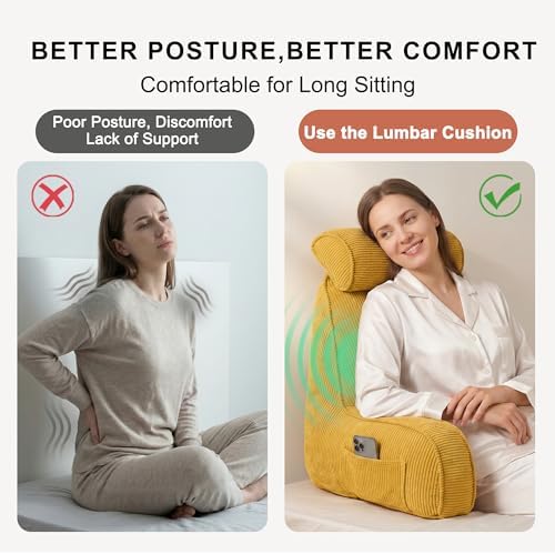 Reading Pillow for Sitting Up in Bed, Backrest Cushion - Image 5