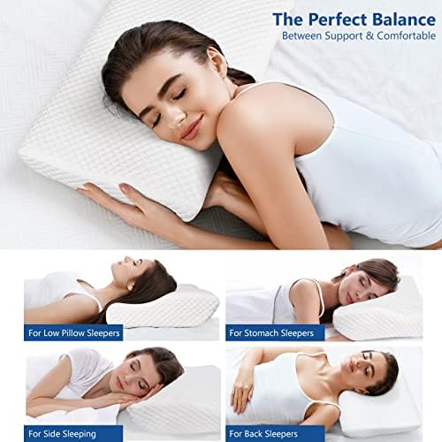 ZAMAT Memory Foam Pillow for Neck Pain Relief, Adjustable Ergonomic Cervical - Image 3