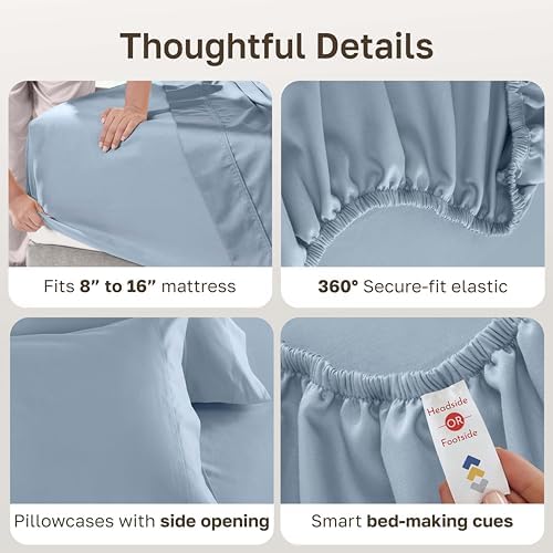 California Design Den 600 Thread Count Cotton King Size Sheets Set - Image 4