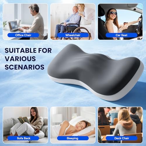 Lumbar Support Pillow for Bed, Memory Foam Pillow for Back Pain Relief - Image 5