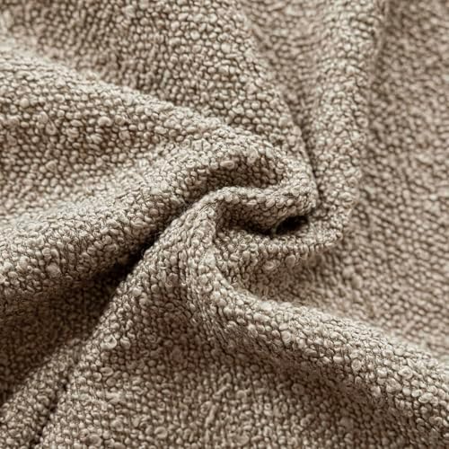 Foindtower Decorative Textured Boucle Throw Pillow Covers 18x18 Light Khaki - Image 3