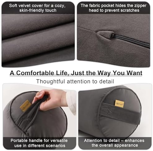 Body Pillow for Adults, Long Round Pillow, Big Cylindrical Pillow, Large Full - Image 5