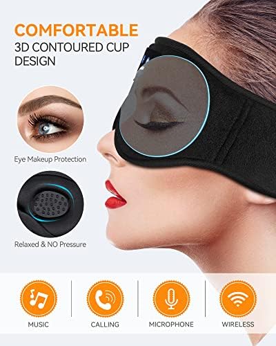MUSICOZY 3D Sleep Headphones Bluetooth 5.4 Sleep Mask - Image 2