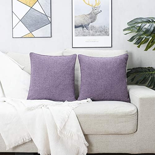 HPUK Throw Pillow Covers 18x18, Lavender Mist Couch Pillow Covers - Image 2