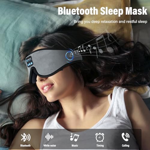 Sleep Mask with Bluetooth Headphones, 3D Sleep Mask Wireless Music Eye Mask - Image 2