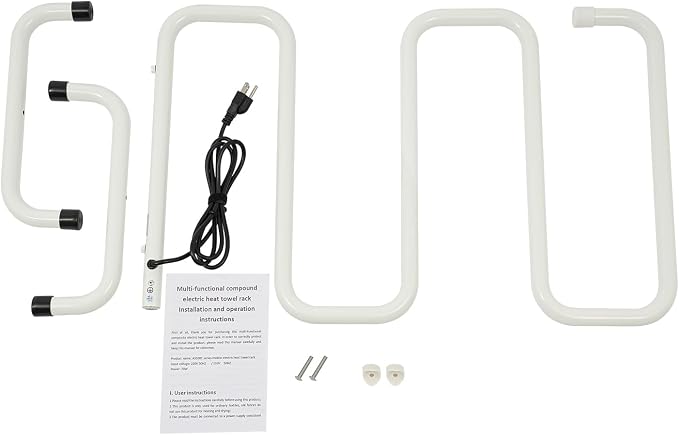 Electric Towel Warmer, S-Shaped Heated Towel Rack - Image 7
