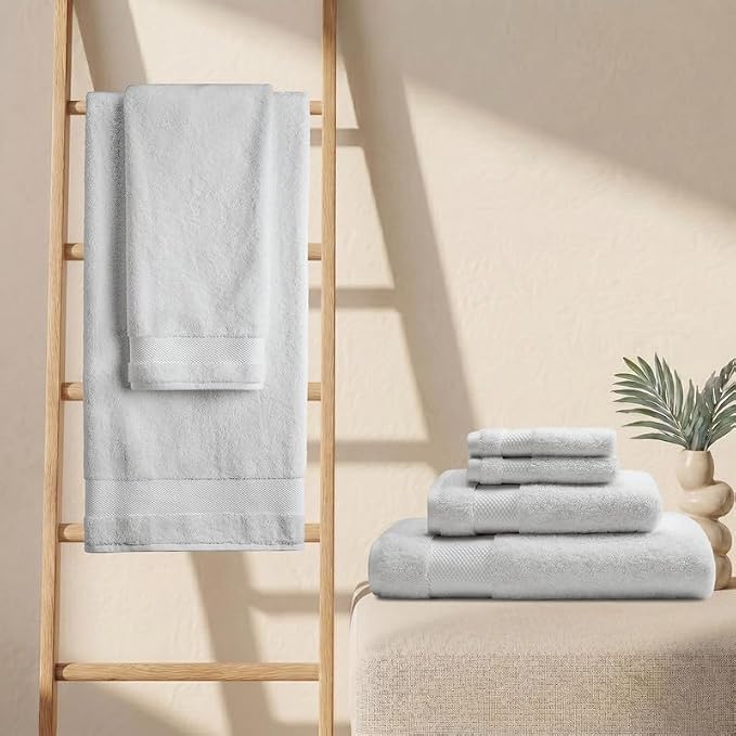 BIOWEAVES 100% Organic Cotton 6-Piece Luxury Bathroom Towels Set GOTS Certified - Image 2