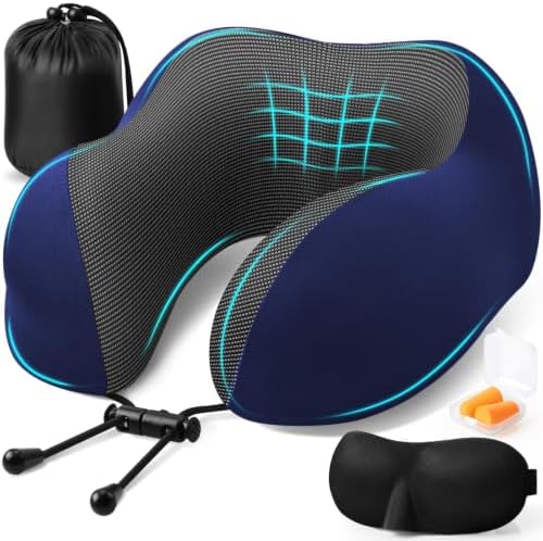 ExploreBliss Travel Pillow, Memory Foam Neck Pillow Airplane by ExploreBliss