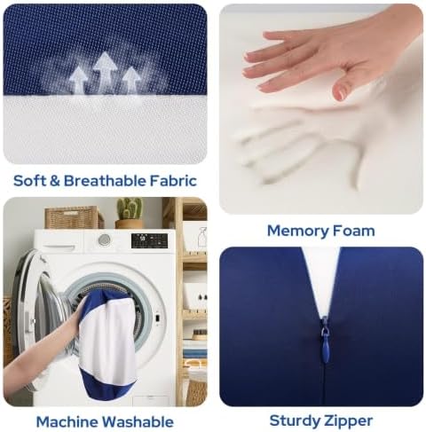 Knee Pillow for Side Sleepers, Memory Foam Leg Pillow - Image 5