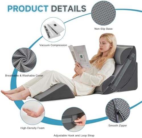 Yojoker Wedge Pillow Set for After Surgery, Bed Wedge Pillow for Sleeping - Image 5