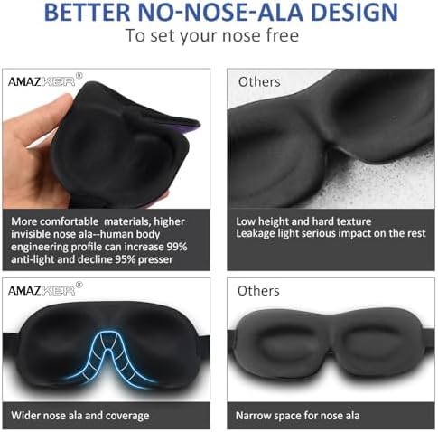 Sleep Mask Invisible Alar Deep Orbit 3D Eye Mask Ultra Lightweight & - Image 2