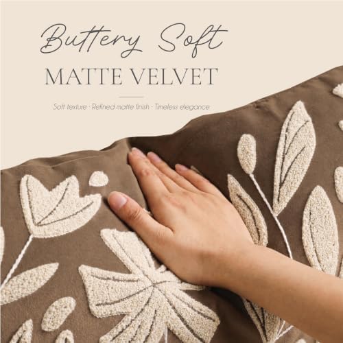 BlissBlush 12x20 Lumbar Pillow Cover, Rectangular Brown Decorative Throw - Image 4