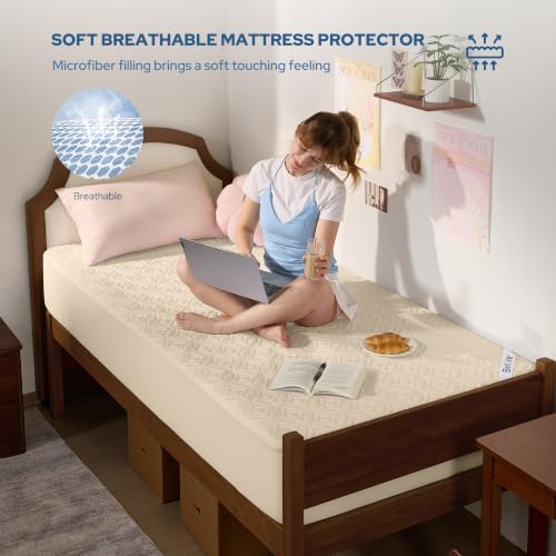 BEDLORE Waterproof Mattress Protector, Twin XL Size Mattress Pad - Image 3