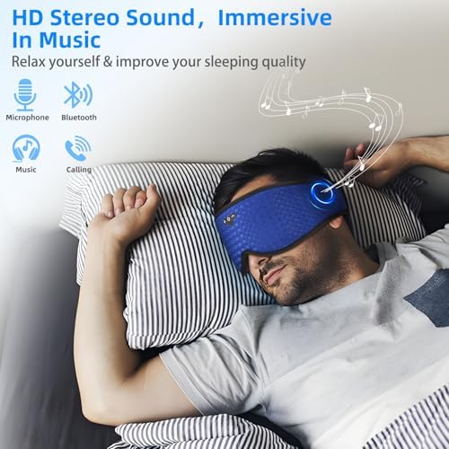 3D Sleep Mask with Bluetooth Headphones, Sleeping Headphones - Image 3