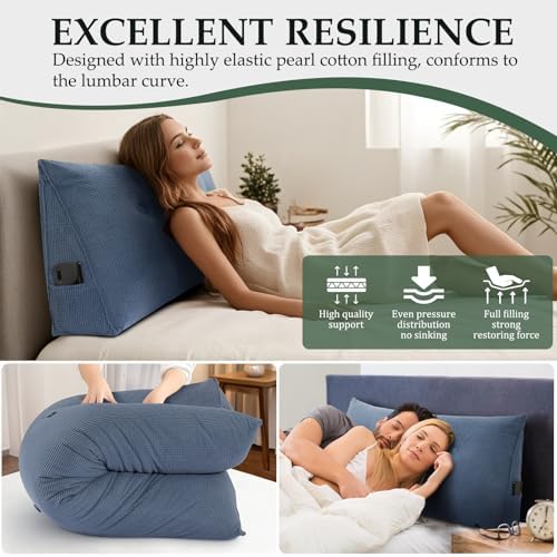 Headboard Pillow Twin, Wall Backrest Wedge Pillow Headboard - Image 3