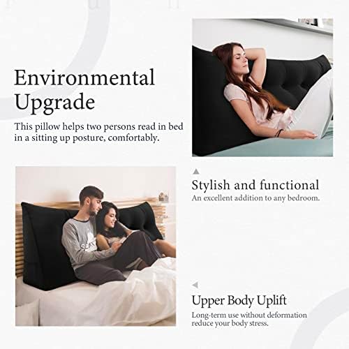 Bed Wedge Headboard Pillow Queen Bedrest Reading Pillow - Image 5