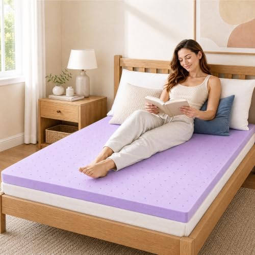 Sweetcrispy Mattress Topper Queen, 2 Inch Cooling Gel Memory Foam Mattress Pad - Image 6