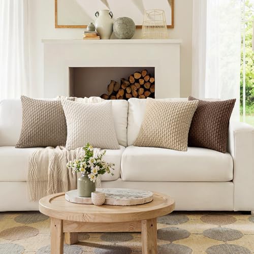 MIULEE Boho Brown Decorative Throw Pillow Covers - Image 2