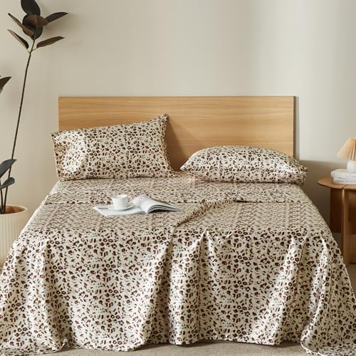 Terrazzo Leopard Print Pillow Cases, Standard Cheetah Satin Pillowcase - Image 6