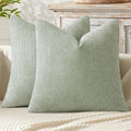 MIULEE Decorative Couch Throw Pillow Covers 20x20 Inch Light Green 2 Pack by MIULEE