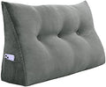 Headboard Pillow Twin XL Dorm Bedrest Reading Pillow, Dark Gray by Bncktrd