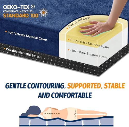 CYMULA Memory Foam Camping Mattress Pad, Sleeping Mat, Portable Roll Up Mattress - Image 2