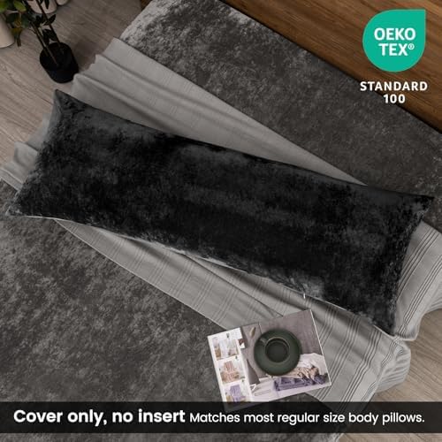 PHF Truly Velvet Zippered Body Pillowcase, No Insert, 1 Pack Ultra Soft - Image 2