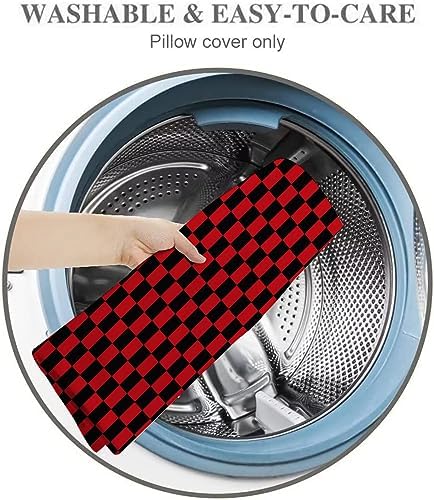 Checkerboard Decorative Body Pillow Cover, Geometric Checkered Plaid Pattern - Image 7