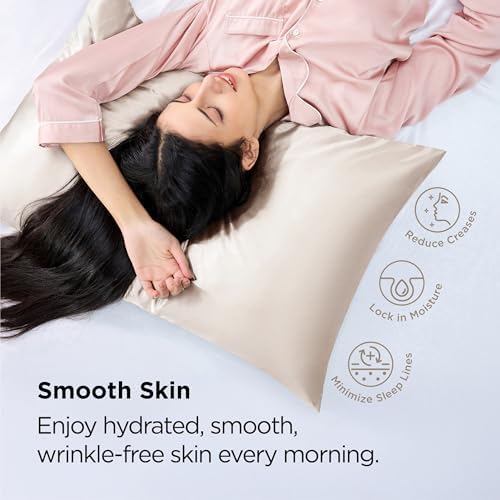 Bedsure Satin Pillowcase with Zipper, Similar to Silk Pillow Cases 2 Pack - Image 4