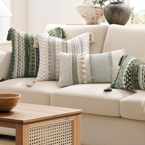 Kevin Textile Boho Tassel 14x20 Inch Lumbar Pillow Cover 1 Pack - Image 4