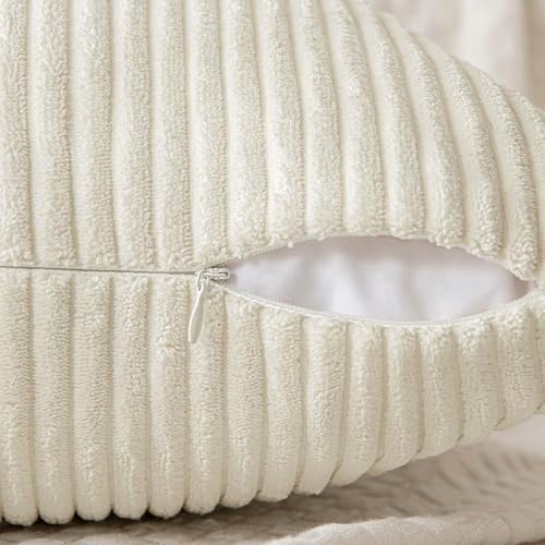 MIULEE Cream White Decorative Throw Pillow Covers - Image 6