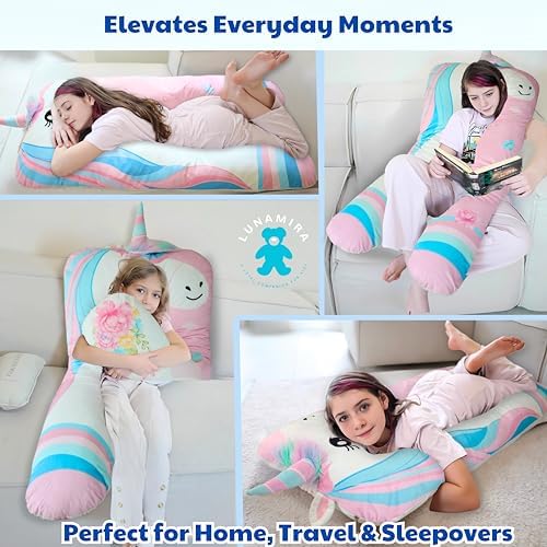 LUNAMIRA Unicorn Kids Body Pillow - Image 3