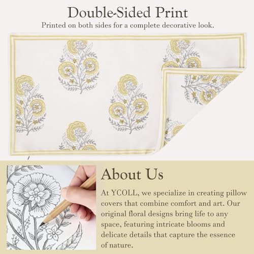 Vintage Floral 14x36 Lumbar Pillow Cover - Image 2