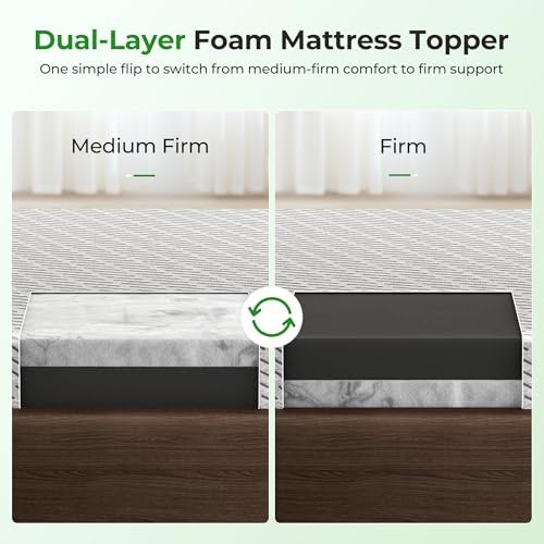 HOMRELEXA Bamboo Mattress Topper Full Size 3 Inch, Cooling Gel & Bamboo - Image 6