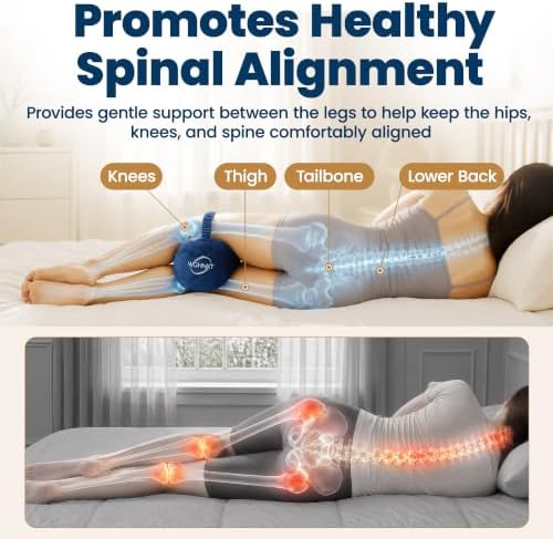Knee Pillow for Side Sleepers, Memory Foam Leg Pillow - Image 2