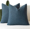 Foindtower Decorative Textured Boucle Throw Pillow Covers 24x24 Inch by Foindtower