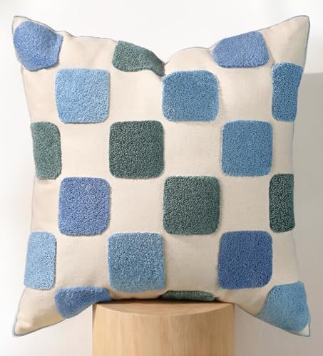 Embroidered Throw Pillow Cover 18x18 Inch by Kokaaee