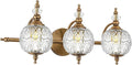 Brushed Antique Brass Bathroom Vanity Light Fixture Vintage Style by Ditoon