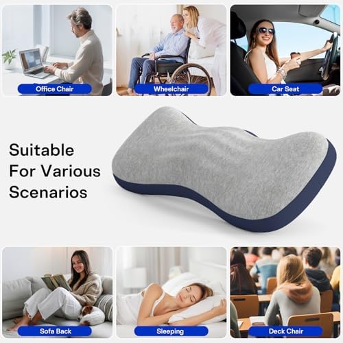 Lumbar Support Pillow for Bed, Memory Foam Pillows for Back Pain Relief - Image 5